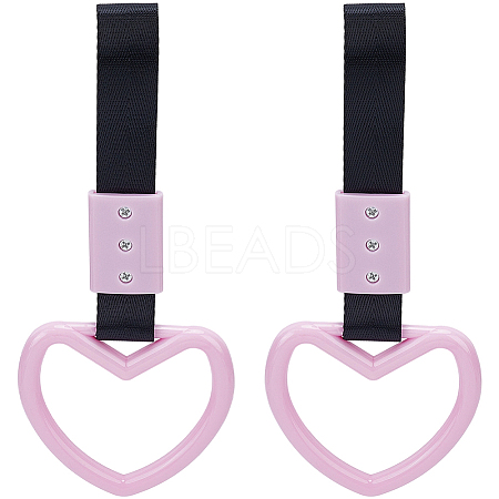 2Pcs ABS Plastic Heart Rear Bumper Warning Handle Ring HJEW-SP0001-49A-1