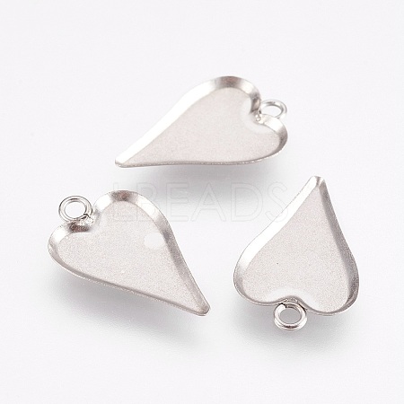 Tarnish Resistant 201 Stainless Steel Pendant Cabochon Settings STAS-I097-055-16P-1