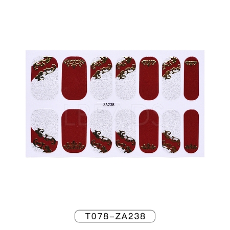 Glitter Powder Nail Art Full-Cover Sticker MRMJ-T078-ZA238-1