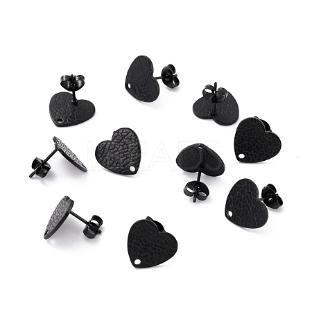 304 Stainless Steel Stud Earring Findings Ion Plating(IP) STAS-I183-08B-EB-1