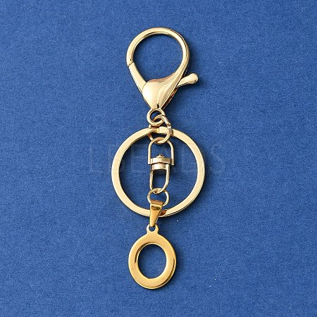 304 Stainless Steel Initial Letter Charm Keychains KEYC-YW00005-15-1