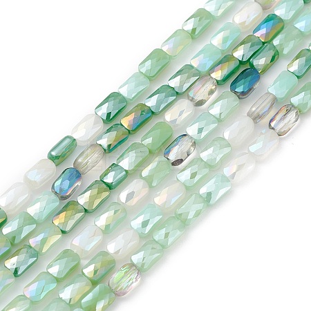 Gradient Color Electroplate Glass Bead Strands GLAA-E042-01D-1