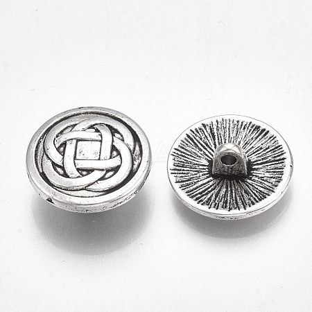 Tibetan Style Alloy Shank Buttons X-TIBE-31215-060AS-RS-1
