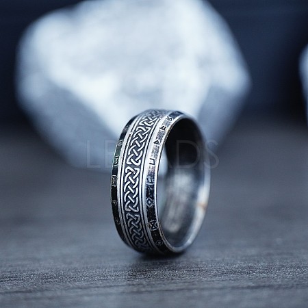 Viking Style Retro 304 Stainless Steel Finger Rings FS-WG40F7A-03-1