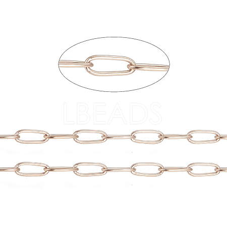 Ion Plating(IP) 304 Stainless Steel Paperclip Chains CHS-F010-01H-RG-1