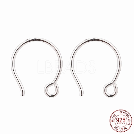 Rhodium Plated 925 Sterling Silver Earring Hooks STER-N0001-028S-1