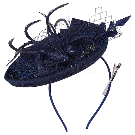 Mesh Veil Hair Bands OHAR-WH0011-63C-1
