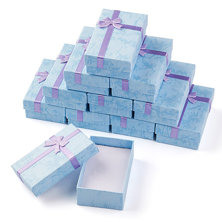 12Pcs Cardboard Jewelry Set Boxes CBOX-YS0001-01B-1