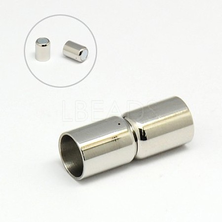 Tarnish Resistant 304 Stainless Steel Magnetic Clasps with Glue-in Ends STAS-K006-29C-1