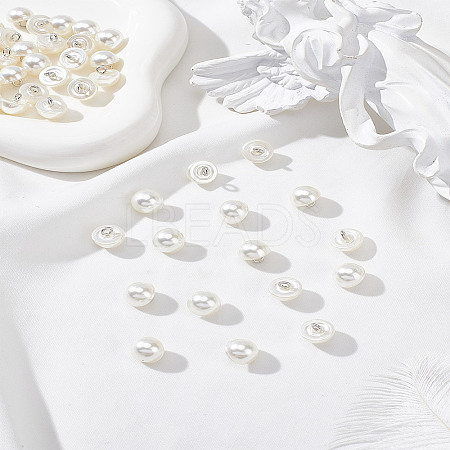 50Pcs 1-Hole Plastic Buttons BUTT-LP0001-13A-1