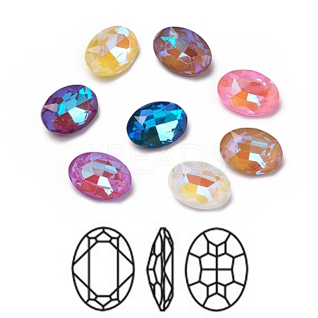 Glass Rhinestone Cabochons RGLA-I002-A03-1