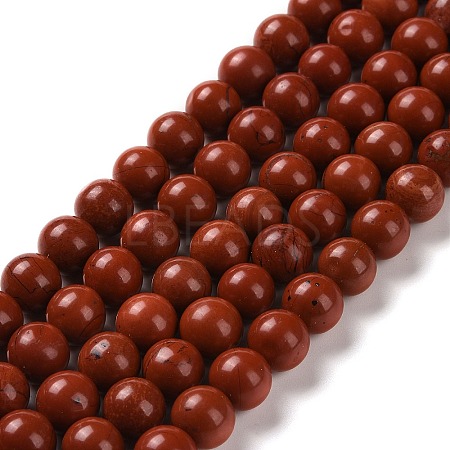 Natural Red Jasper Beads Strands X-G-I199-25-8mm-1