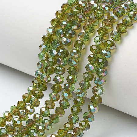 Electroplate Glass Beads Strands EGLA-A034-T6mm-J05-1