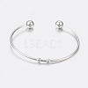 304 Stainless Steel Cuff Bangles BJEW-K187-02P-2