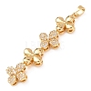 Tassel Brass Micro Pave Clear Cubic Zirconia Pendants KK-L271-01G-15-2