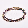 Electroplate Non-magnetic Synthetic Hematite Beads Strands G-J169A-4mm-05-2