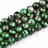 Baking Paint Glass Beads Strands DGLA-N003-10mm-B09-1