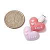 6 Pcs Cute Heart Resin Alligator Hair Clips PHAR-JH00118-3