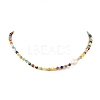 Handmade Millefiori Glass Round Beaded Necklaces for Women NJEW-JN06659-2