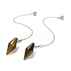 Natural Tiger Eye Pointed Dowsing Pendulums G-F763-05P-07-1