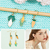 12Pcs 3 Style Vegetable Theme Alloy Enamel Pendant Locking Stitch Markers HJEW-AB00663-5