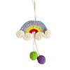 Handmade Macrame Cotton Crochet Rainbow Pendant Decorations MAKN-PW0001-078-1