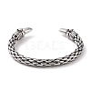 304 Stainless Steel Bird Open Cuff Bangle for Men Women BJEW-M230-08AS-3