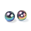 UV Plating Rainbow Iridescent Acrylic Beads OACR-F004-04E-3