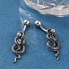 Snake 316 Surgical Stainless Steel Belly Button Rings/Earrings EJEW-G416-18B-AS-3