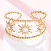 304 Stainless Steel Enamel Cuff Bangles for Women LS-BJEW-D306-06G-5
