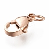 Ion Plating(IP) 304 Stainless Steel Lobster Claw Clasps STAS-G240-01D-RG-4