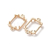 Rectangle Brass Connector Cabochon Settings KK-NH0007-04KCG-2