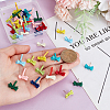 40Pcs 10 Colors Alloy Bowknot Stud Earring Findings EJEW-GA0001-13-3