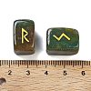 Rectangle Natural Indian Agate Rune Stones G-Z059-01H-3