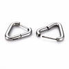 Tarnish Resistant Triangle Huggie Hoop Earrings for Women EJEW-N016-007-NR-2