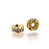 Brass Rhinestone Spacer Beads RB-A014-L6mm-01G-NF-3