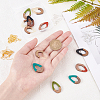 DIY 6 Pairs Teardrop Resin & Walnut Wood Earring Makings DIY-FH0001-90-3