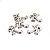 Platinum Plated Alloy Letter Pendants PALLOY-J718-01P-K-2