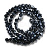 Opaque Solid Color Electroplate Glass Beads Strands EGLA-A039-P3mm-A17-2