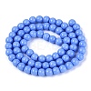Opaque Solid Color Glass Beads Strands GLAA-T032-P6mm-23-3