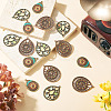 15Pcs 3 Styles Alloy Enamel Pendants ENAM-TA0003-69-5