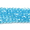 Transparent Electroplate Glass Beads Strands EGLA-A039-T4mm-A19-1