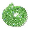 Electroplate Transparent Glass Beads Strands EGLA-A035-T10mm-L09-2