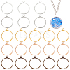 40Pcs 5 Colors Rack Plating Brass Open Back Bazel KK-PH0004-68-1