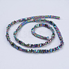 Electroplate Non-magnetic Synthetic Hematite Beads Strands G-J382-2x4x2mm-A-2