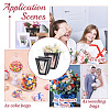 Trapezoid Paper Flower Gift Tote Bags with Plastic Visible Window ABAG-WH0045-25B-7