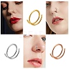 8Pcs 4 Colors Double Nose Ring for Single Piercing AJEW-SZ0002-20-5