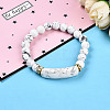 Natural Howlite Beads Stretch Bracelets BJEW-T022-04O-1