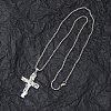 201 Stainless Steel Pendant Necklaces for Man NJEW-Q336-03A-P-4