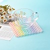 6 Colors Transparent Acrylic Pumpkin Beads Cup Mat AJEW-CM00001-3